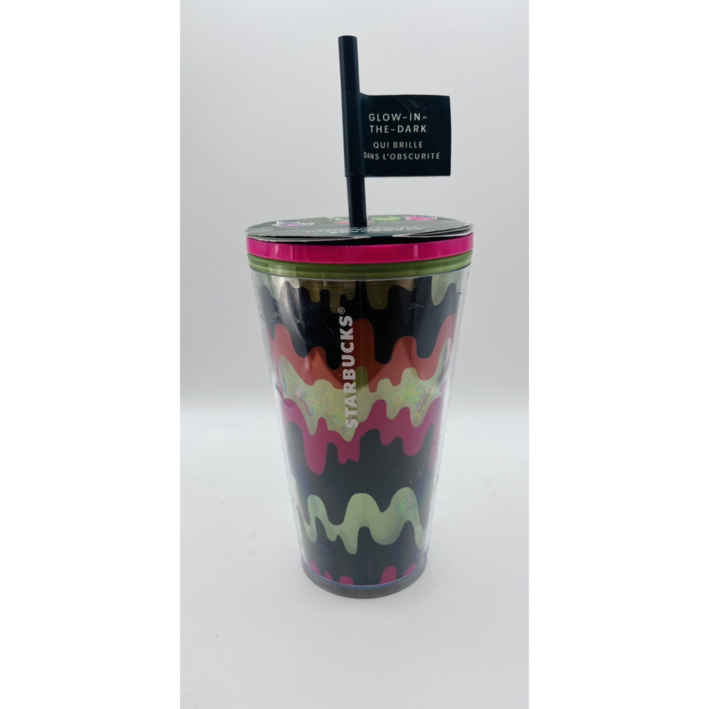 STARBUCKS 2023 Halloween Tumbler 16 Oz Drip Glow In The Dark Stickers 16 oz NWT